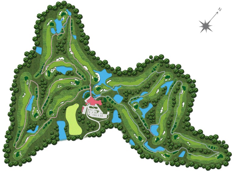 JR Uchino Golf Map